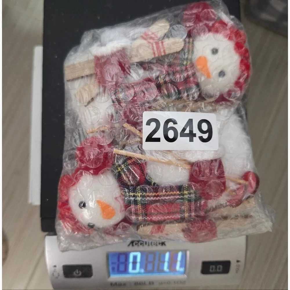 Snowskiing Snowman Christmas Tree Ornaments Set